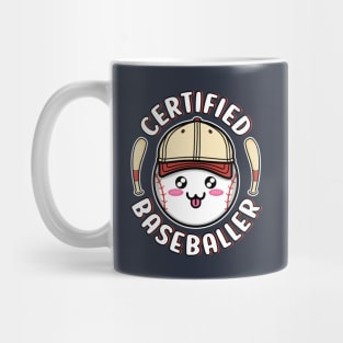 Certified Baseballer Kawaii Baseball Fan Mug